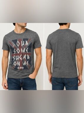 Men's Charcoal Graphic Short-Sleeve Tee - Def Leppard Inspired